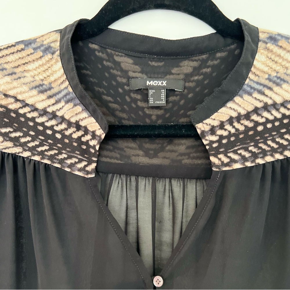 Mexx sheer black blouse